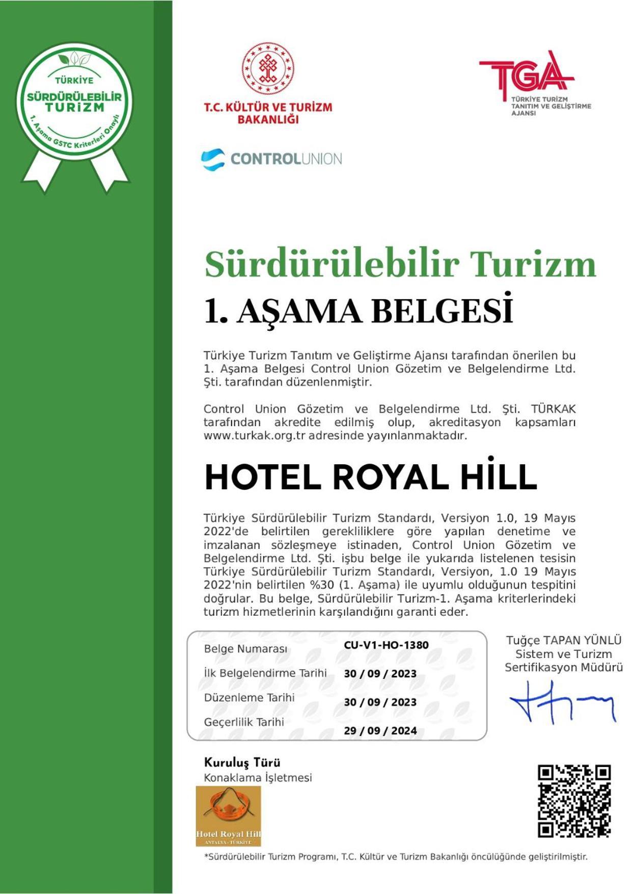 Hotel Royal Hill Antalya Exterior photo